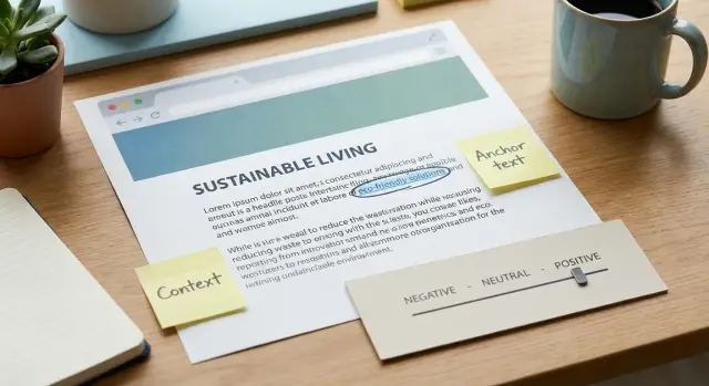 Anclas de backlinks seguras para la marca: controla el sentimiento en el texto del enlace