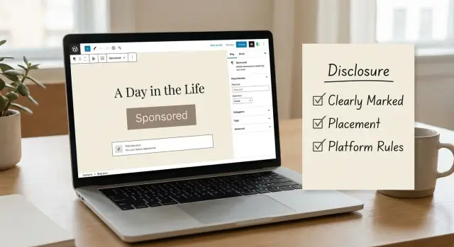 Divulgación patrocinada para colocación de enlaces: etiquetas y normas
