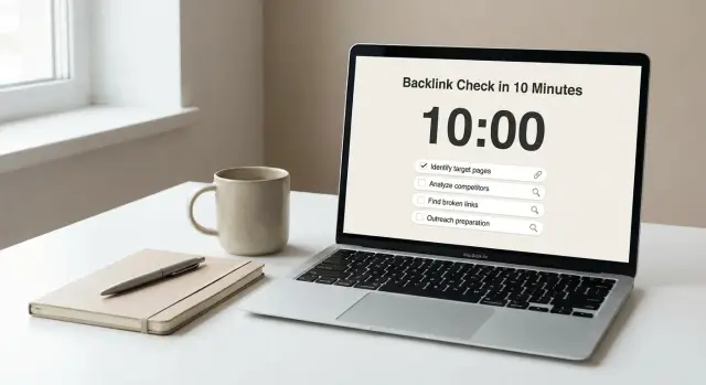 Evalúa una oportunidad de backlink en 10 minutos: lista rápida