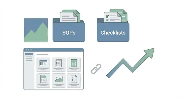 Backlinks para bibliotecas de plantillas: cómo posicionar hubs de SOP