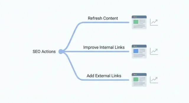 Actualizar contenido vs enlaces nuevos: un árbol de decisión para SEO