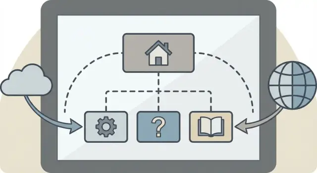 Estrategia de enlaces para sitios de una sola página con estructura mínima