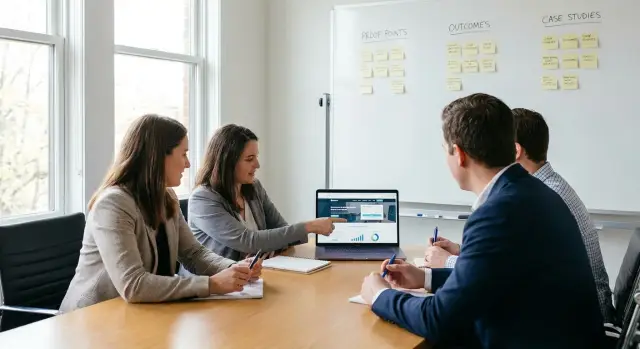 Página de habilitación de ventas que posiciona: una página única y compartible que usan los compradores