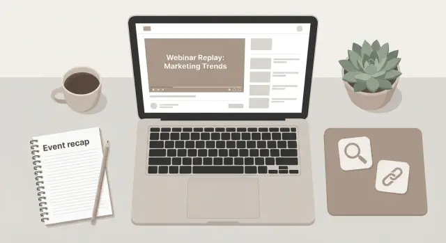 Backlinks para páginas de reproducción de webinars: convierte eventos en contenido perenne
