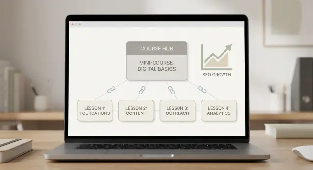 Backlinks para mini-cursos de educación de producto: crea un hub