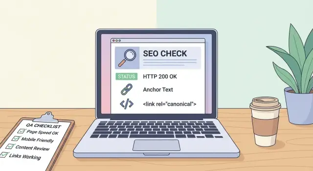 Lista de verificación de QA posterior a la colocación para verificar backlinks rápidamente