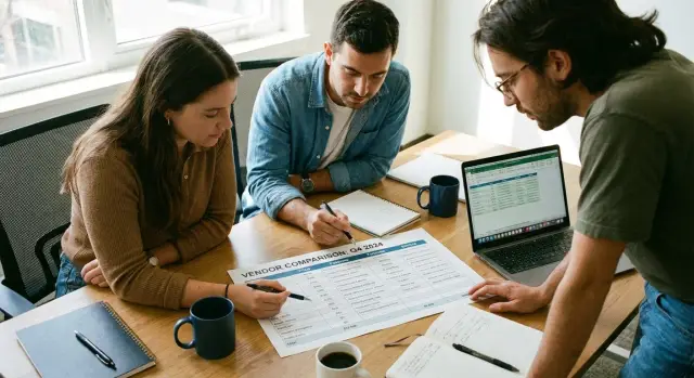 Hoja comparativa de proveedores: gana backlinks y tráfico de alta intención